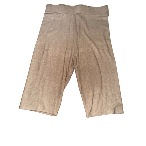 All Tied Up Biker Capri Short Set Mocha Large Fashion Nova Sexy Stretch Wrap Top - Picture 6 of 11